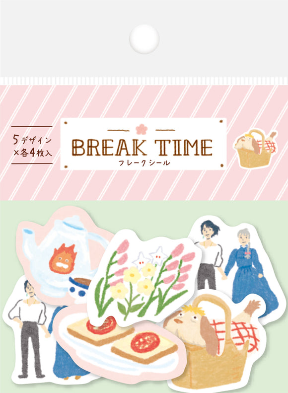 『ジブリ』ハウルの動く城 和紙フレークシール BREAK TIME flower