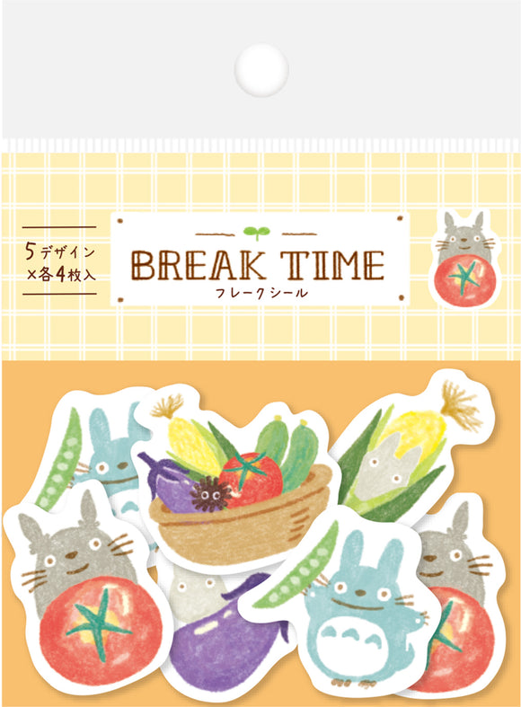 『ジブリ』となりのトトロ 和紙フレークシール BREAK TIME vegetable