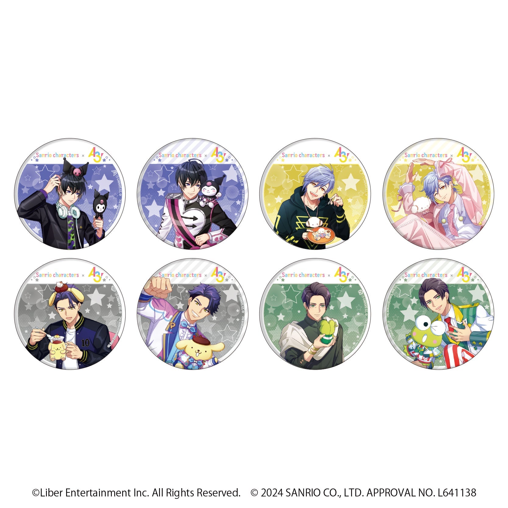 A3!×Sanrio characters』グリッター缶バッジ54mm 02/ブラインド(全8種