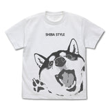 『世界の終わりに柴犬と』石原雄先生デザイン ハルさん突撃 Tシャツ 黒柴ver.