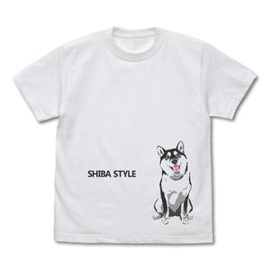 『世界の終わりに柴犬と』石原雄先生デザイン おすわりハルさん Tシャツ 黒柴ver.