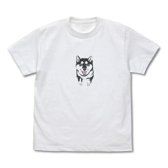 『世界の終わりに柴犬と』石原雄先生デザイン 壁とハルさん Tシャツ 黒柴ver.