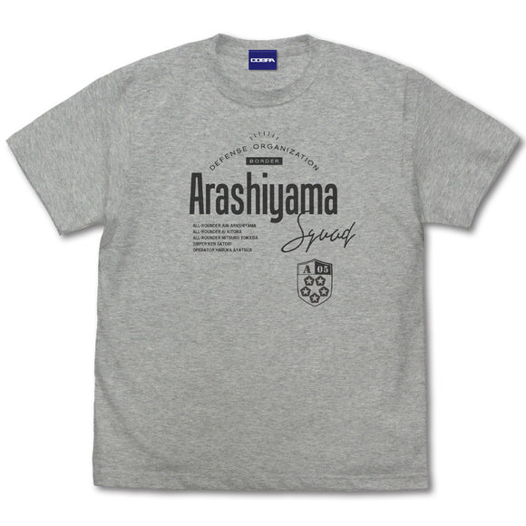 『ワールドトリガー』嵐山隊 Tシャツ/MIX GRAY