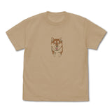 『世界の終わりに柴犬と』石原雄先生デザイン 壁とハルさん Tシャツ LIGHT BEIGE