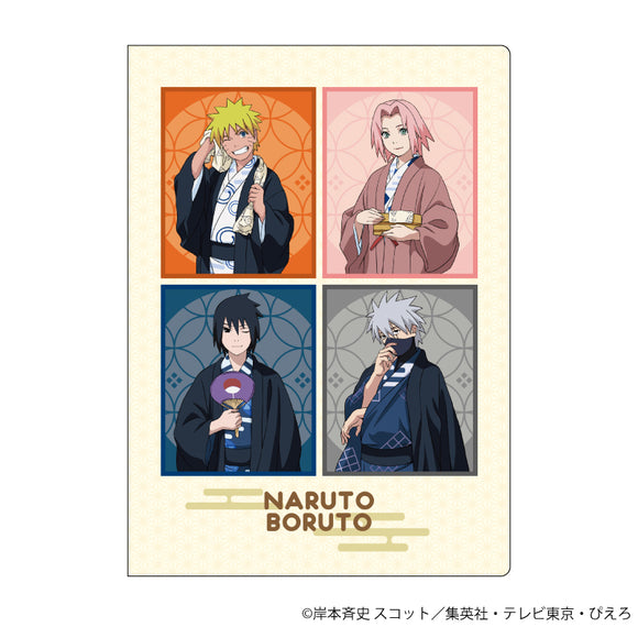 『NARUTO＆BORUTO』プレミアムポストカードホルダー 01/コマ割りデザイン 温泉ver.(描き下ろし)