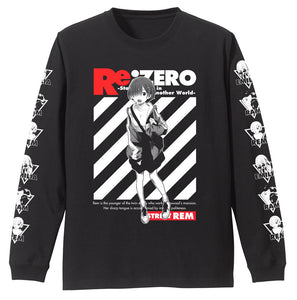 『Re:ゼロから始める異世界生活』レム 袖リブロングスリーブTシャツ ストリートファッションVer.