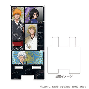 『BLEACH』スマキャラスタンド 01/黒崎一護&朽木ルキア&日番谷冬獅郎&平子真子 番傘ver.(描き下ろし)