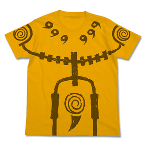 『NARUTO-ナルト- 疾風伝』九尾チャクラモードTシャツ GOLD