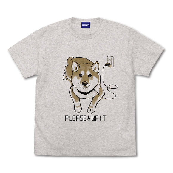 『世界の終わりに柴犬と』只今充電中 Tシャツ OATMEAL