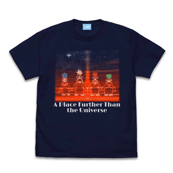 『宇宙よりも遠い場所』宇宙よりも遠い場所 ペンギン Tシャツ NAVY