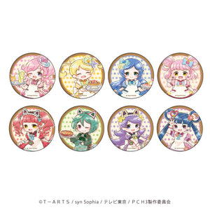 『キラッとプリ☆チャン』缶バッジ 12/レトロ喫茶ver. ブラインド(全8種)(レトロアートイラスト)