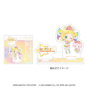 『アイカツ！×サンリオキャラクターズ』アクリルスタンドプレート 11/新条 ひなき×マイスウィートピアノ(ミニキャライラスト)