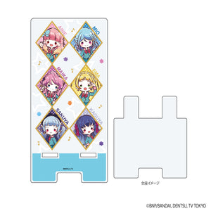 『アイカツフレンズ！＆アイカツオンパレード！』スマキャラスタンド 01/あいね＆みお＆舞花＆エマ＆さくや＆かぐや(グラフアートイラスト)