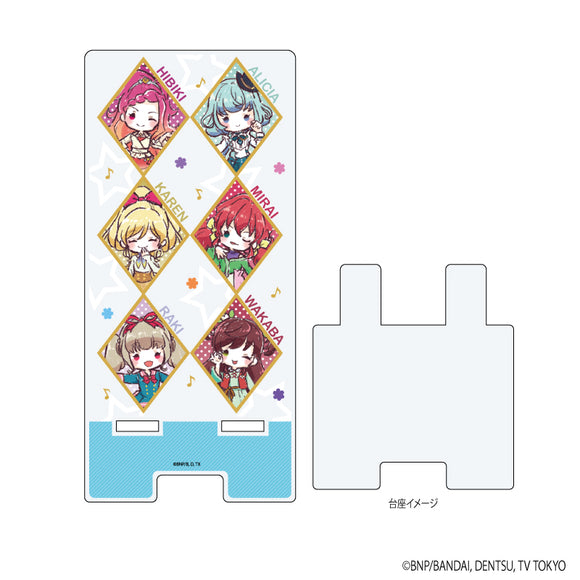 『アイカツフレンズ！＆アイカツオンパレード！』スマキャラスタンド 02/ひびき＆アリシア＆ミライ＆カレン＆らき＆わかば(グラフアートイラスト)