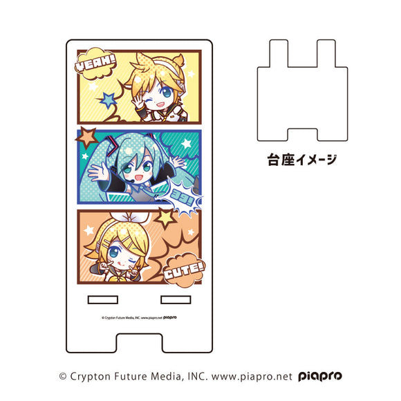 『ピアプロキャラクターズ』スマキャラスタンド 02/初音ミク&鏡音リン&鏡音レン コミック風ver.(ミニキャライラスト)