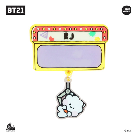 『BT21』minini アクリルピンバッジ(ステッカー付)RJ