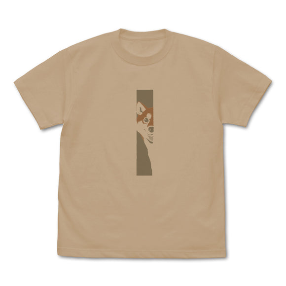 『世界の終わりに柴犬と』石原雄先生デザイン ハルさんチラリ Tシャツ LIGHT BEIGE