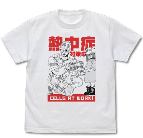 『はたらく細胞』熱中症対策 Tシャツ WHITE