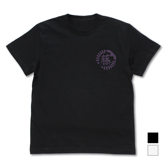 『鬼滅の刃』藤の花の家紋 Tシャツ/BLACK