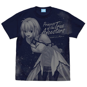 『月姫 -A piece of blue glass moon-』アルクェイド・ブリュンスタッド 耐熱ドレスVer. オールプリントTシャツ NAVY