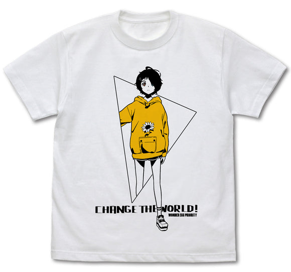 『ワンダーエッグ・プライオリティ』大戸アイ Tシャツ WHITE