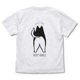 『ハマジ』ハスキー KAWAII Tシャツ / ブラック＆ホワイト